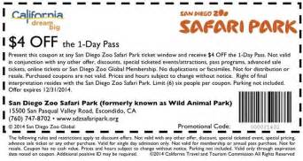 San Diego Zoo Safari Park Coupon http://www.pinterest.com ...