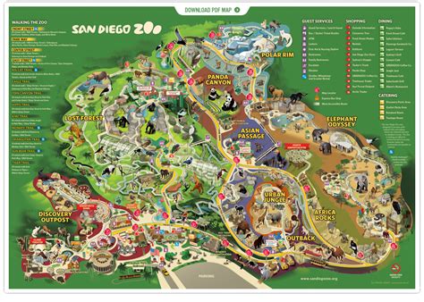 San Diego Zoo: Zoo Map | Zoologico de san diego, San diego, Viajes