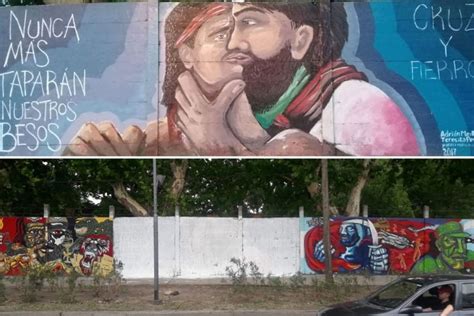 San Martín: neonazis vuelven a tapar el mural de un beso ...