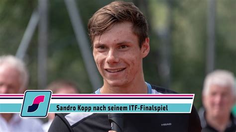 Sandro Kopp nach seinem ersten Finalspiel in einem ITF ...