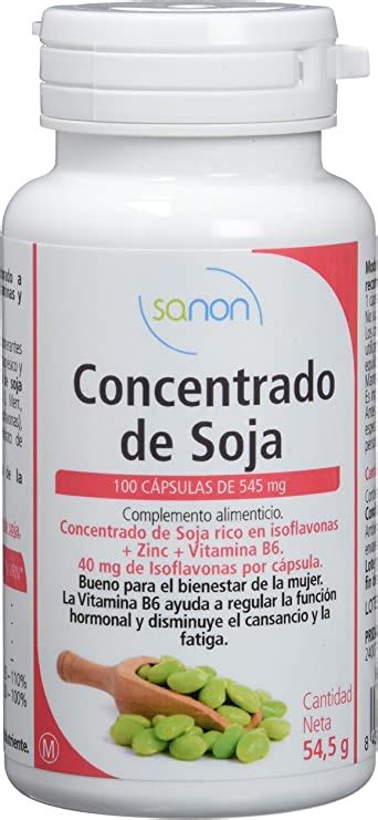 Sanon Concentrado de Soja Rico en Isoflavonas   2 Paquetes de 100 ...