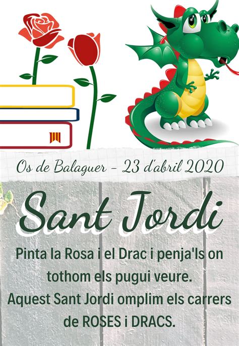 Sant Jordi   23 d abril de 2020 — Ajuntament d Os de Balaguer