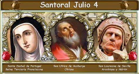Santoral de hoy 4 de Julio | Aguilar Noticias