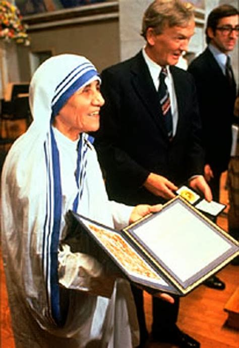 SANTOS Y VIDA: Discurso Madre Teresa al recibir el Premio Nobel de la ...