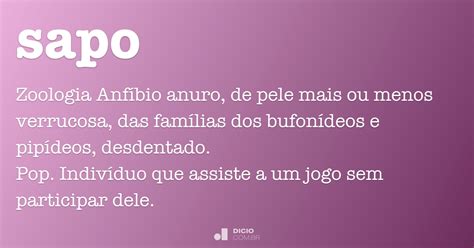 Sapo   Dicio, Dicionário Online de Português