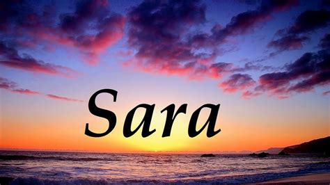 Sara, significado y origen del nombre   YouTube