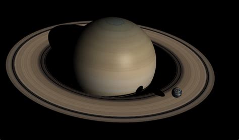 Saturn and earth size comparison | Saturn, Astronomy, Science and nature