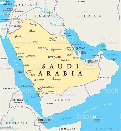 Saudi Arabia Political Map Stock Illustration   Download ...