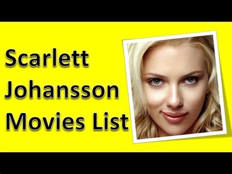 Scarlett Johansson Movies List   YouTube