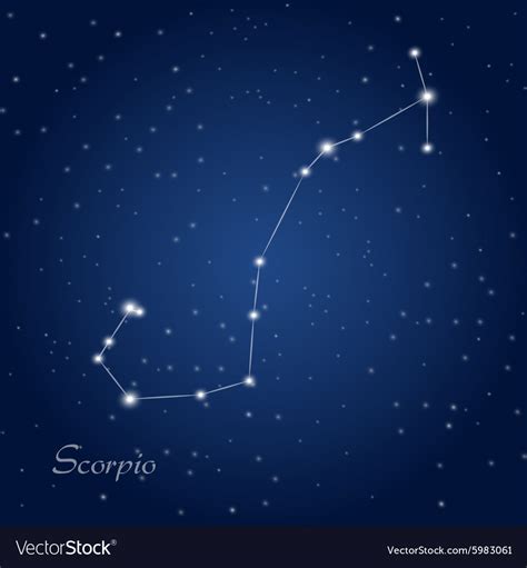 Scorpio constellation zodiac Royalty Free Vector Image