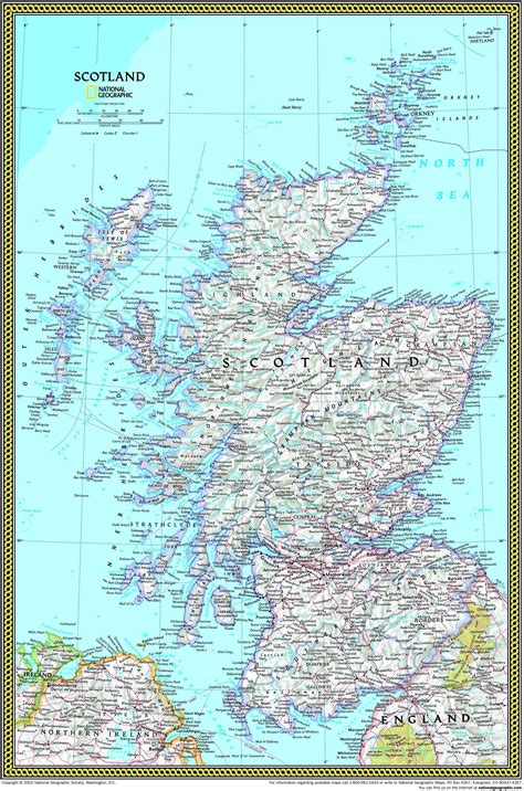 Scotland Atlas Wall Map | Maps.com.com