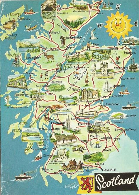 Scotland, illustrated. | Scotland map, Scotland travel, Scotland vacation
