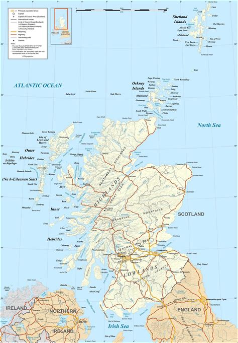 Scotland Map   Mapsof.Net