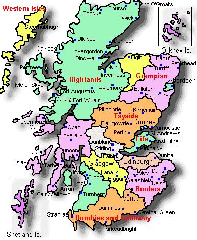Scotland Map Region Area