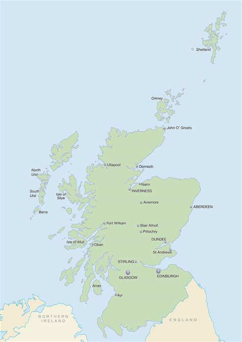 Scotland map – World Map, Weltkarte, Peta Dunia, Mapa del ...