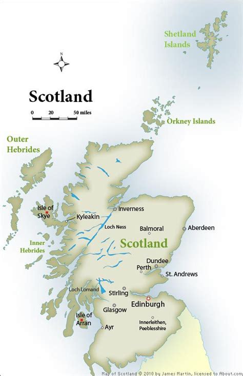 Scotland Map: Top Tourist Hot Spots