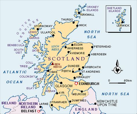 Scotland Map Tourist Attractions   TravelsFinders.Com