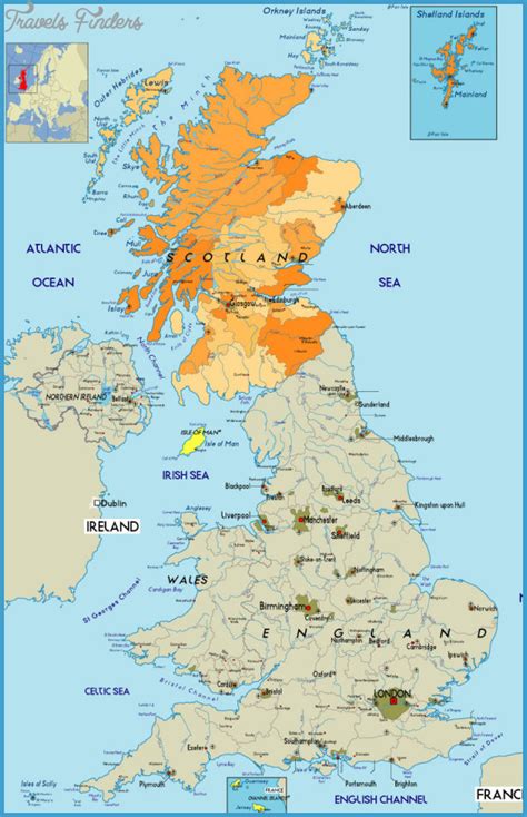 Scotland Map   TravelsFinders.Com