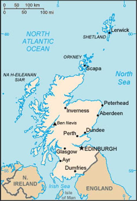 Scotland Map with Cities   Free Pictures of Country Maps