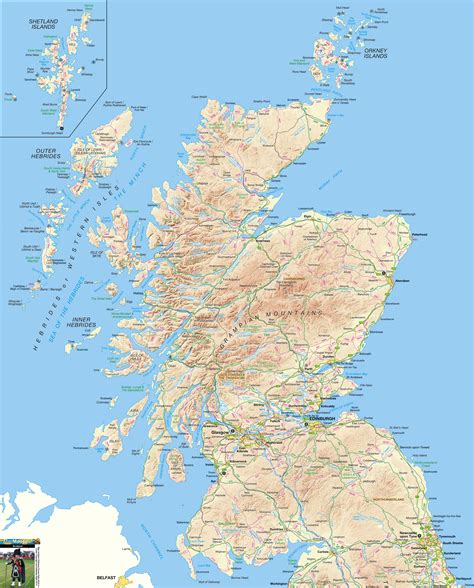 Scotland Offline Map, including Scottish Highlands ...