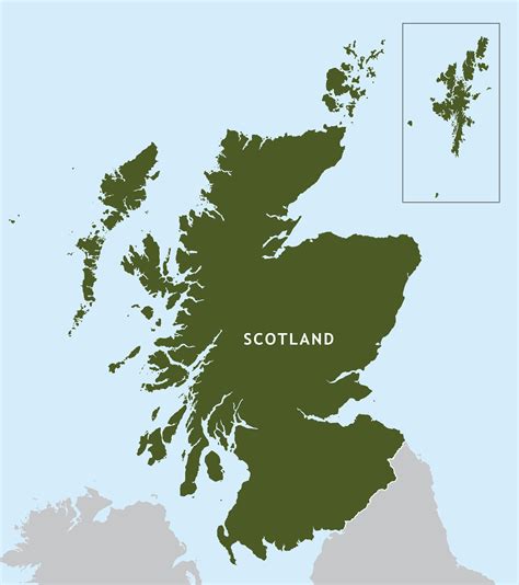 Scotland outline map   royalty free editable vector map ...