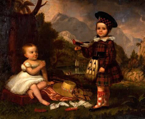 Scottish School, 19th century. Double Portrait of Children ...