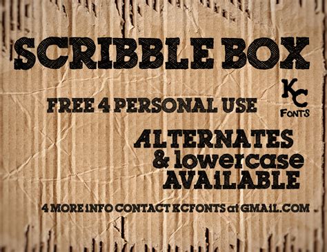 Scribble Box Font   1001 Free Fonts