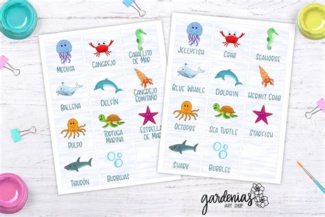 Sea Animals Memory Game | Printable Matching Game | Cards  300661 ...