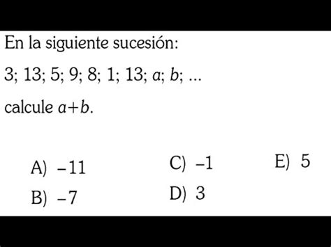 SECUENCIAS NUMÉRICAS SOLUCIÓN PREGUNTA EXAMEN ADMISION ...