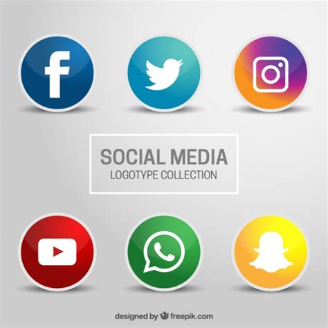 Seis iconos para redes sociales sobre un fondo gris ...