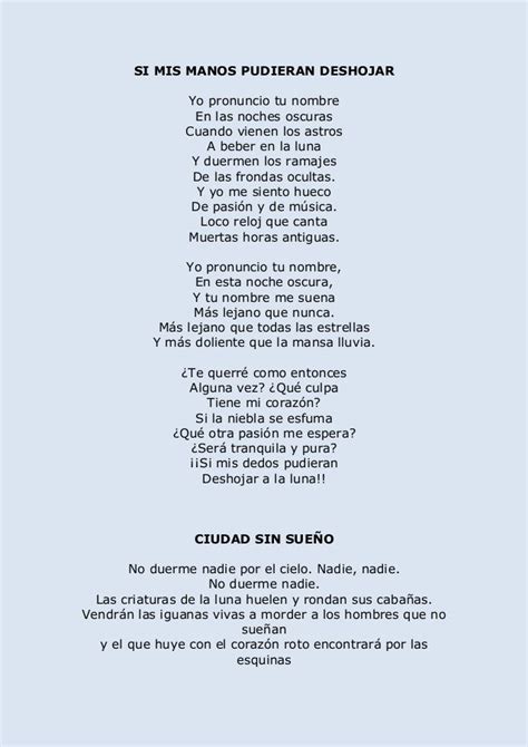 Selección poemas lorca | Poemas, Garcia lorca poemas ...