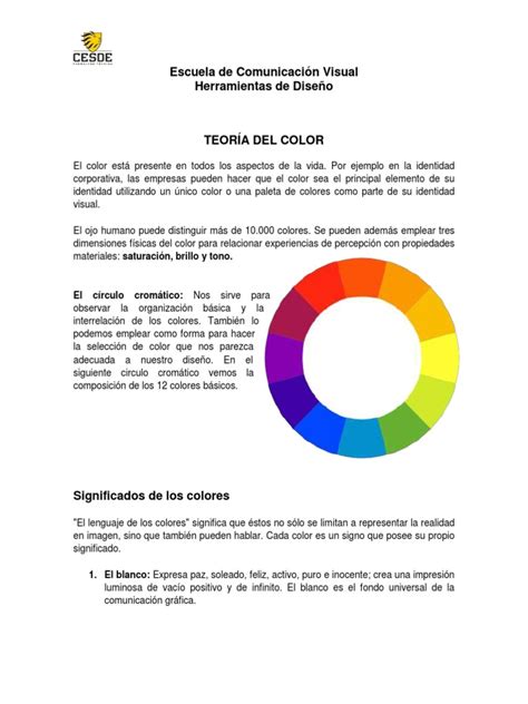 Semana 7   Teoria del color.pdf | Tipografía | Color