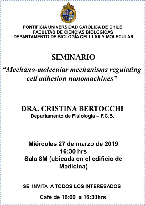 Seminario Departamento Biología Celular y Molecular ...