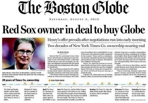 Señales: El  New York Times  vende  The Boston Globe  al ...