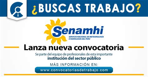 SENAMHI > Convocatoria CAS N° 035: OPERADOR DE OBSERVACIONES ...
