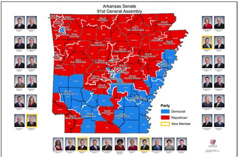 Senate District Maps  91st General Assembly: 2017  | Arkansas GIS Office