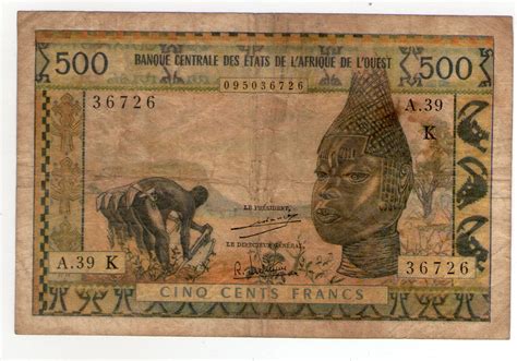 Senegal 500 Francos 1960 P202B,h   Numismática Stanic