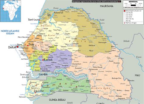 Senegal | Mapas Geográficos do Senegal   Enciclopédia Global