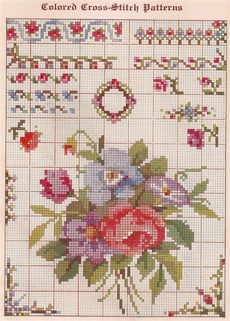 Sentimental Baby: Free Vintage Colored Cross Stitch Pattern