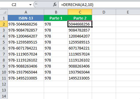 Separar una cadena de texto en Excel | Textos, Excel total ...
