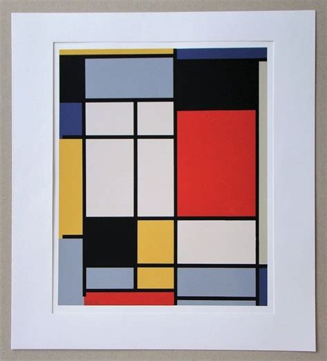 Serigrafía de Piet Mondrian, Compositie   1921 en Amorosart