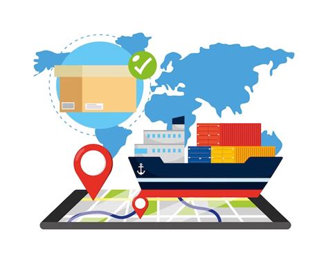 Servicio de seguimiento de entregas envío logístico | Vector Premium