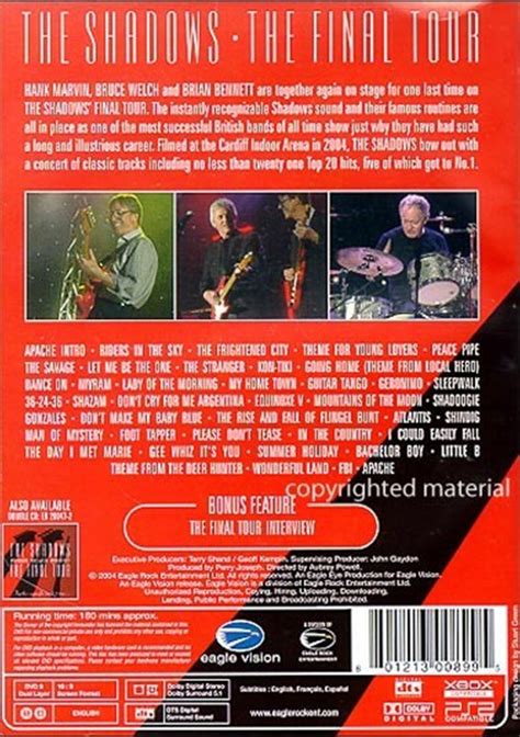 Shadows, The: The Final Tour  DVD 2004  | DVD Empire