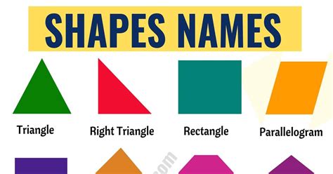 Shapes Names: List of 20 Names of Geometric Shapes with ...