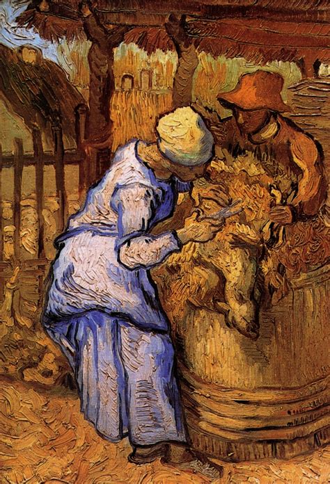 Sheep Shearers, The after Millet, 1889   Vincent van Gogh ...