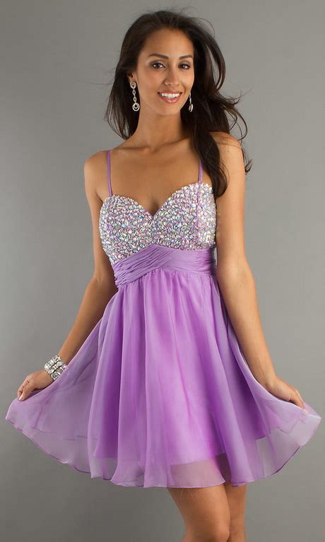 Short purple prom dresses