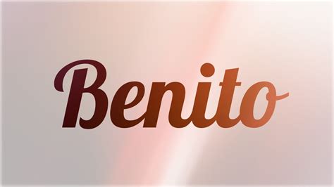 Significado de Benito, nombre Español para tu bebe niño o niña  origen ...