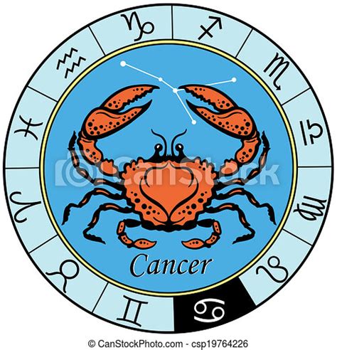 Signo de zodiaco de cáncer. Señal de zodiaco astrológico, imagen ...