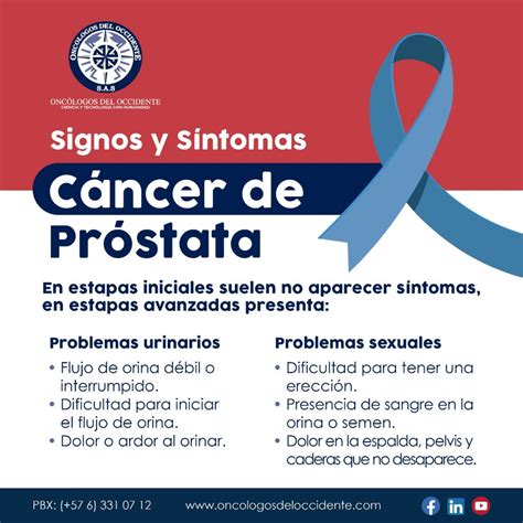 Signos y síntomas del cáncer de próstata • Oncólogos del Occidente S.A.S.