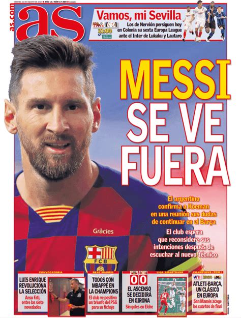 ¿Sigue o se va Lionel Messi de Barcelona? Las tapas de los ...